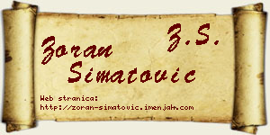Zoran Simatović vizit kartica